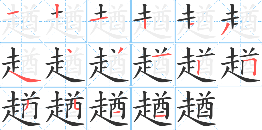 趥的笔画顺序