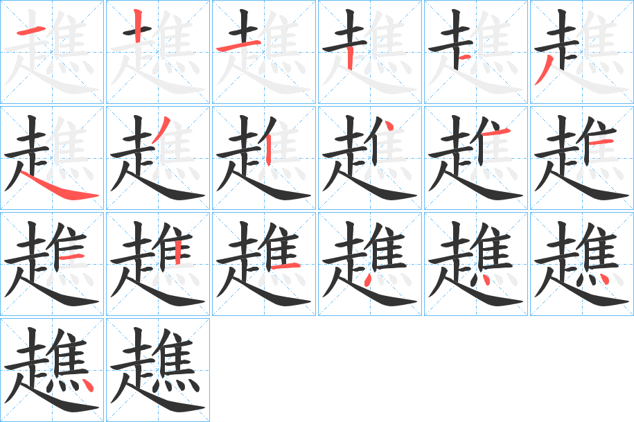 趭的笔画顺序