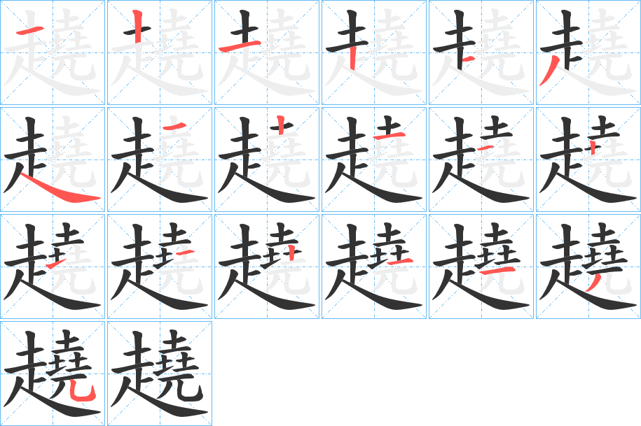 趬的笔画顺序