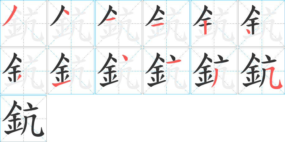 鈧的笔画顺序