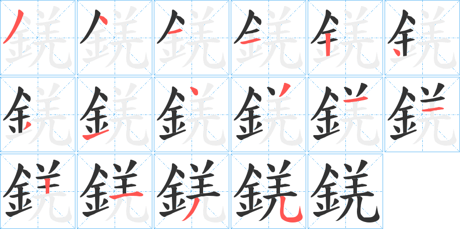 錓的笔画顺序