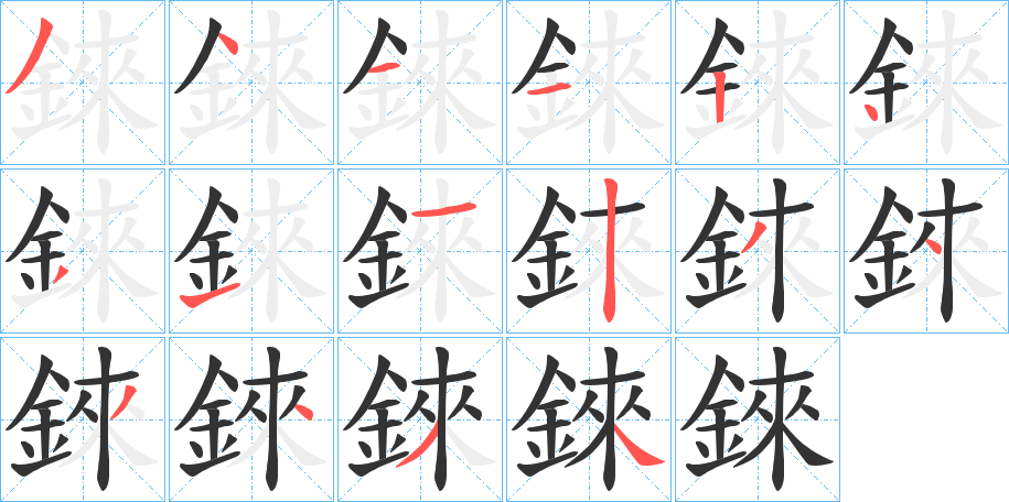 錸的笔画顺序