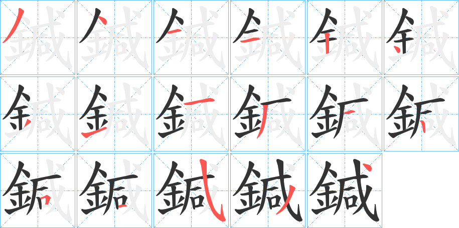 鍼的笔画顺序