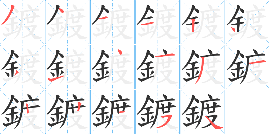 鍍的笔画顺序