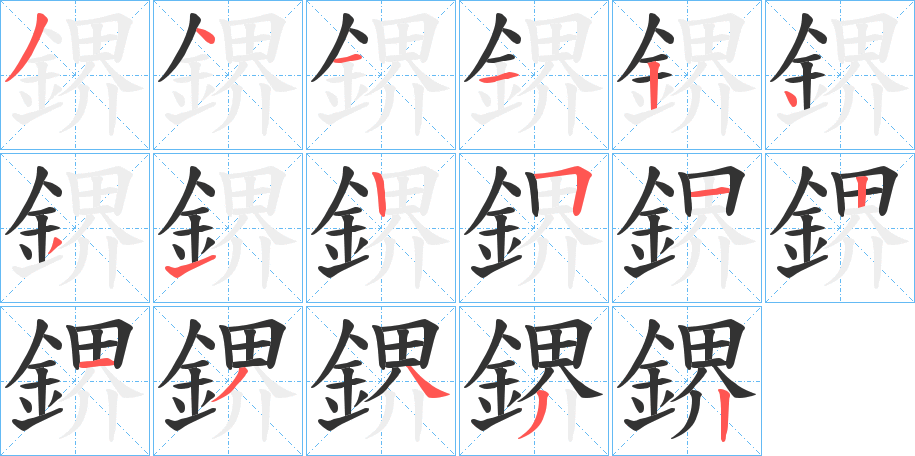 鎅的笔画顺序