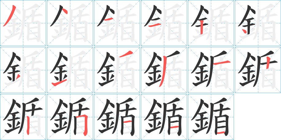 鍎的笔画顺序