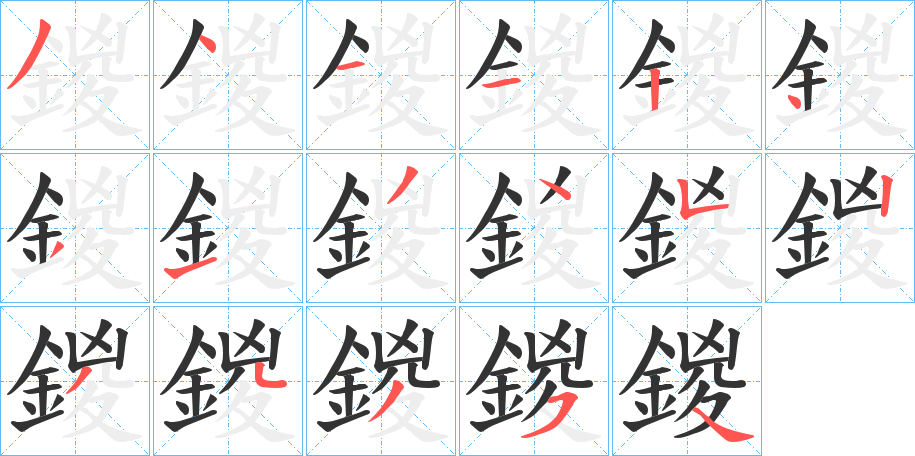 鍐的笔画顺序