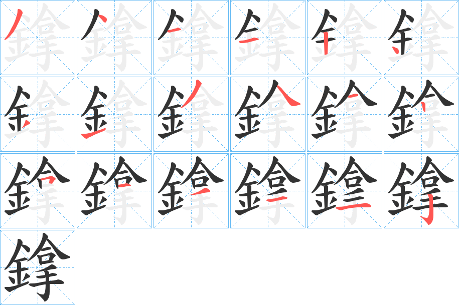 鎿的笔画顺序