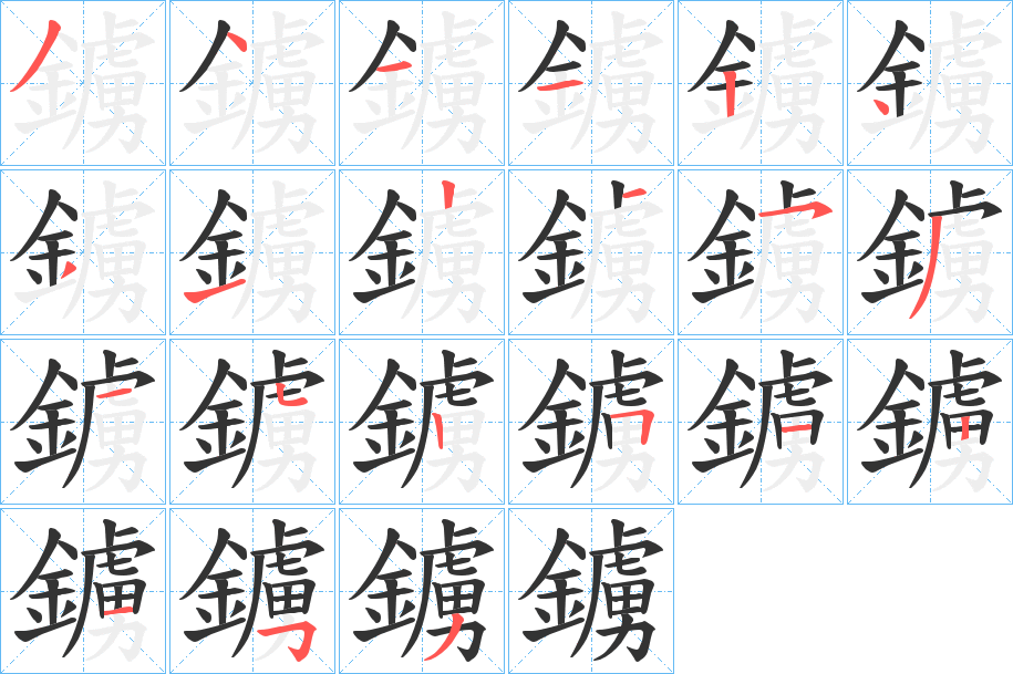鐪的笔画顺序