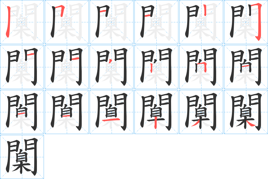 闑的笔画顺序