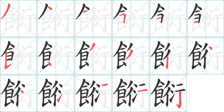 餰的笔画顺序
