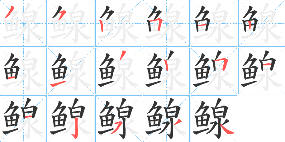 鳈的笔画顺序