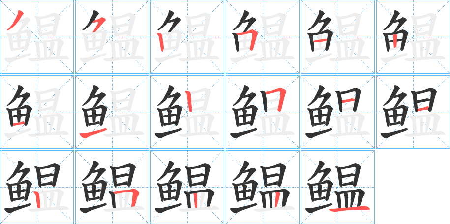 鳁的笔画顺序