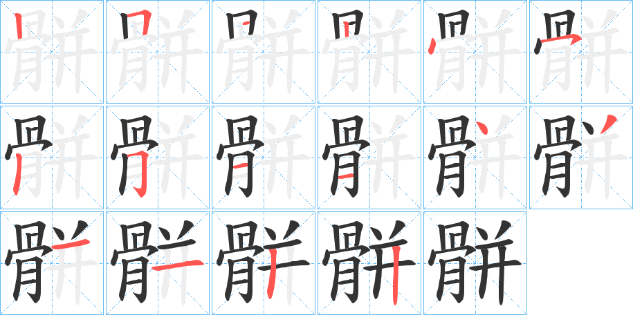 骿的笔画顺序