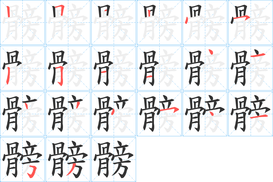 髈的笔画顺序