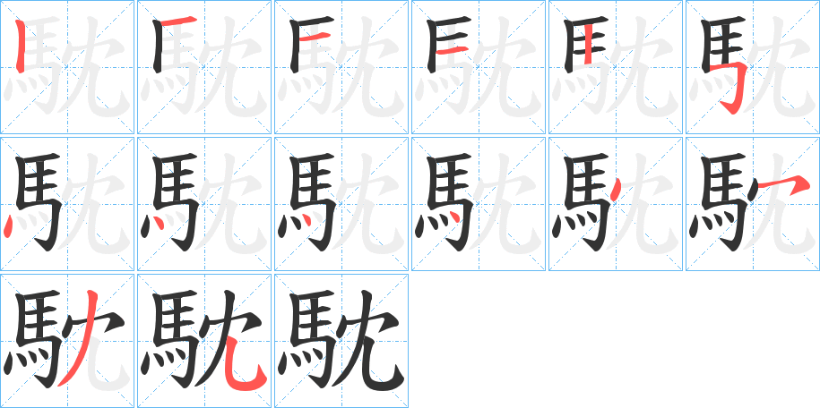 馾的笔画顺序