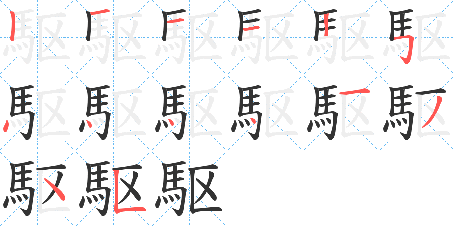 駆的笔画顺序