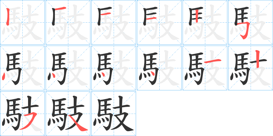 馶的笔画顺序