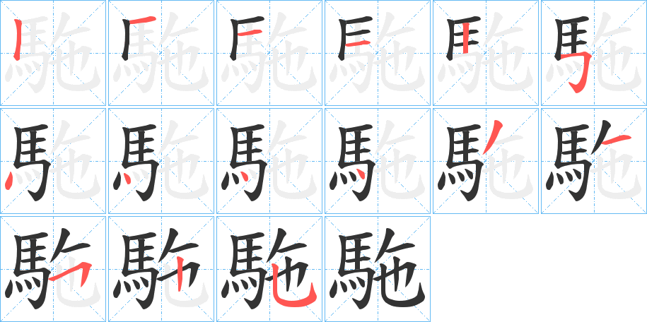 駞的笔画顺序