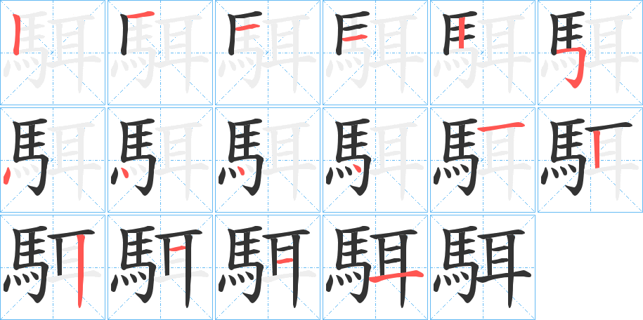 駬的笔画顺序