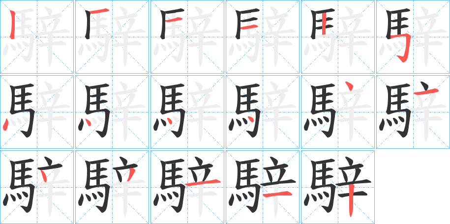 騂的笔画顺序