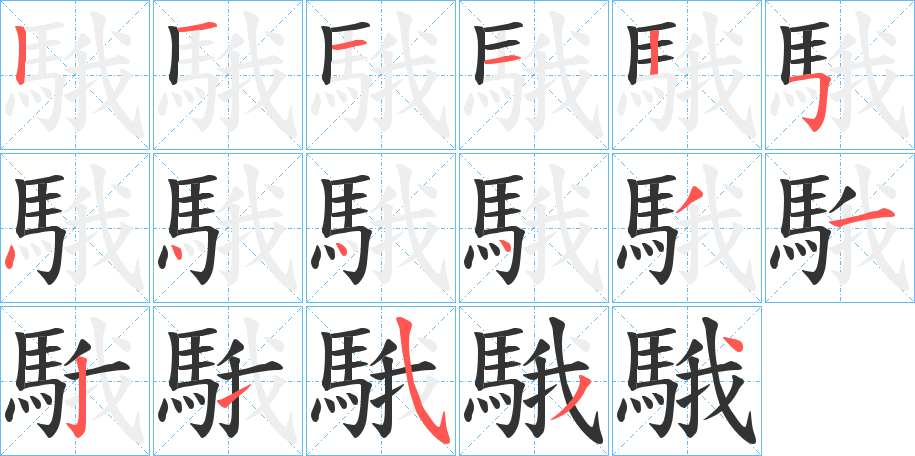 騀的笔画顺序