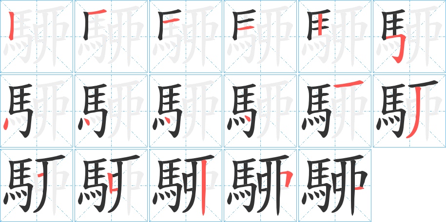 駵的笔画顺序