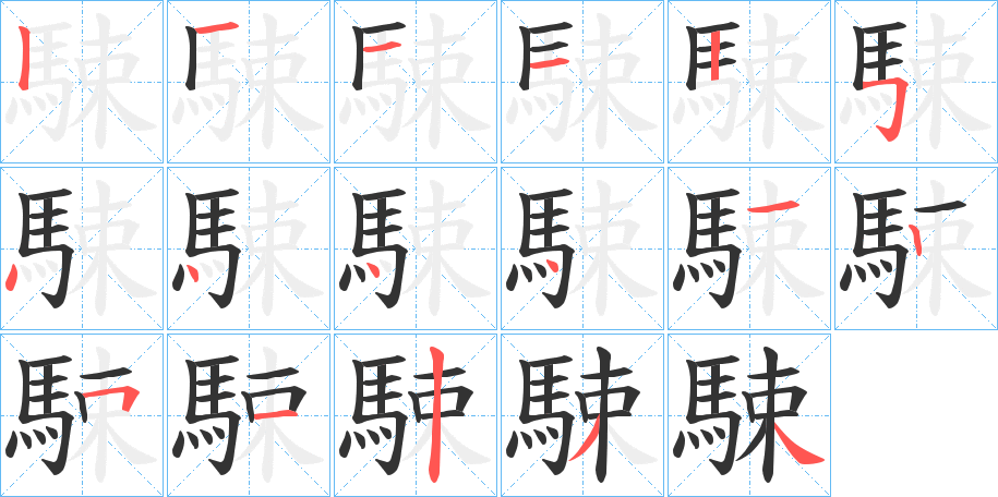 駷的笔画顺序