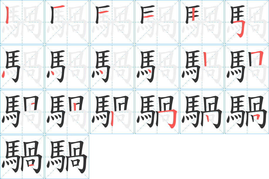 騧的笔画顺序