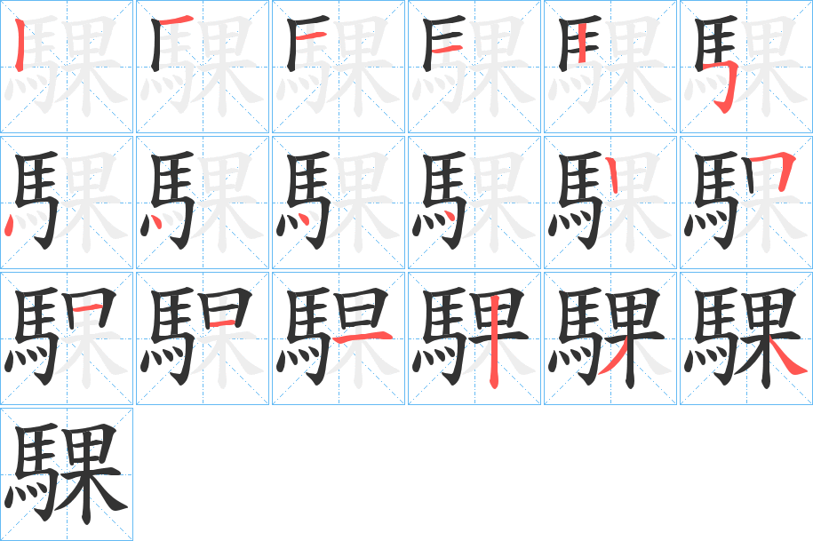 騍的笔画顺序