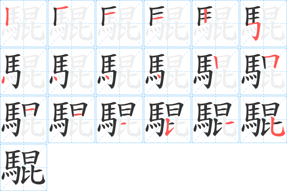 騉的笔画顺序