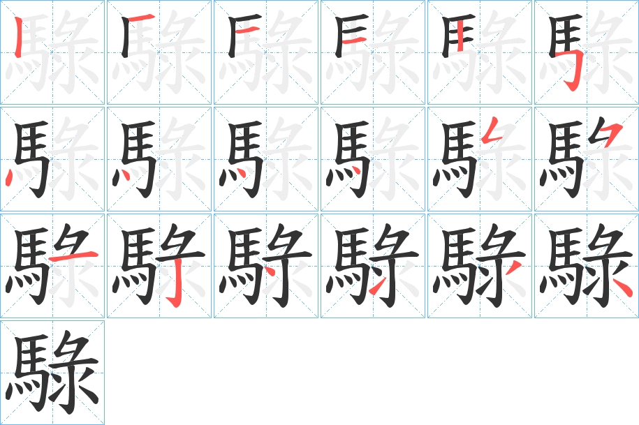 騄的笔画顺序