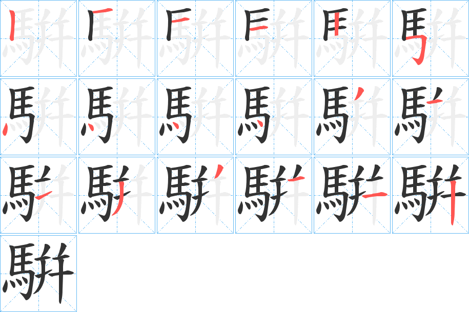 騈的笔画顺序