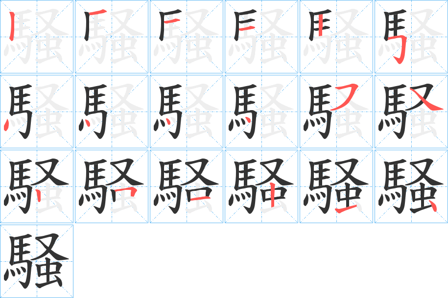 騒的笔画顺序