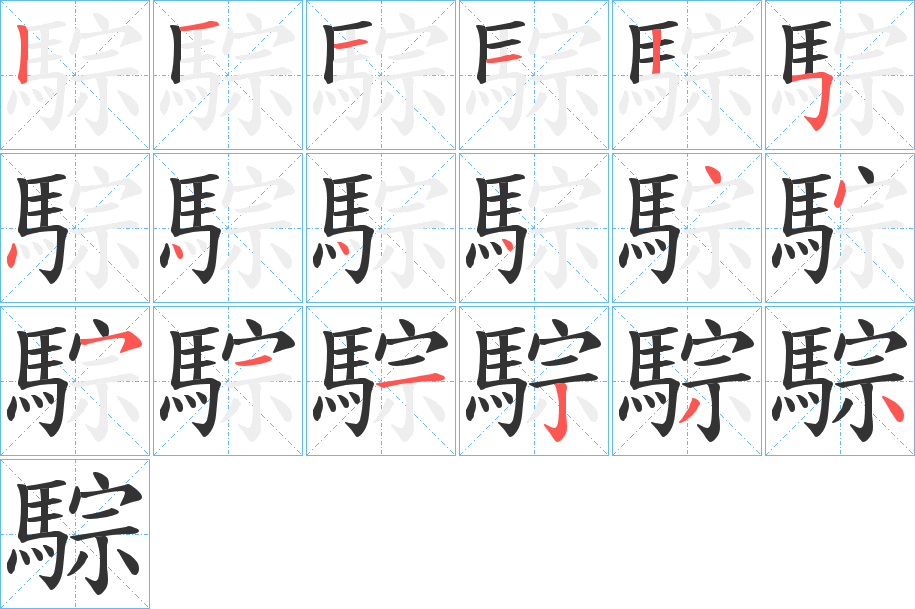 騌的笔画顺序
