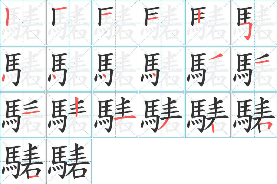 騞的笔画顺序