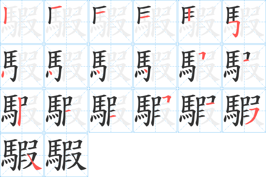 騢的笔画顺序