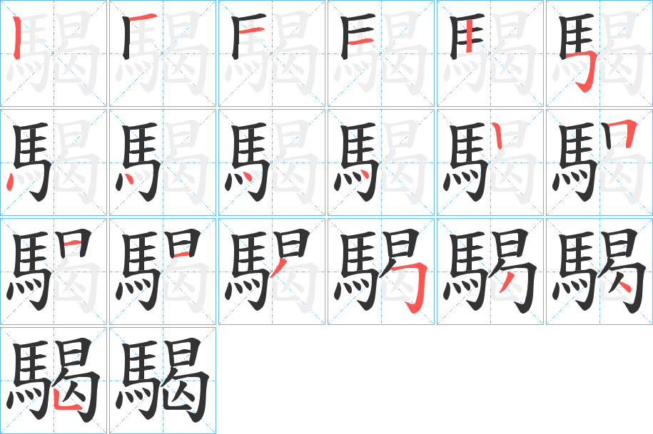 騔的笔画顺序