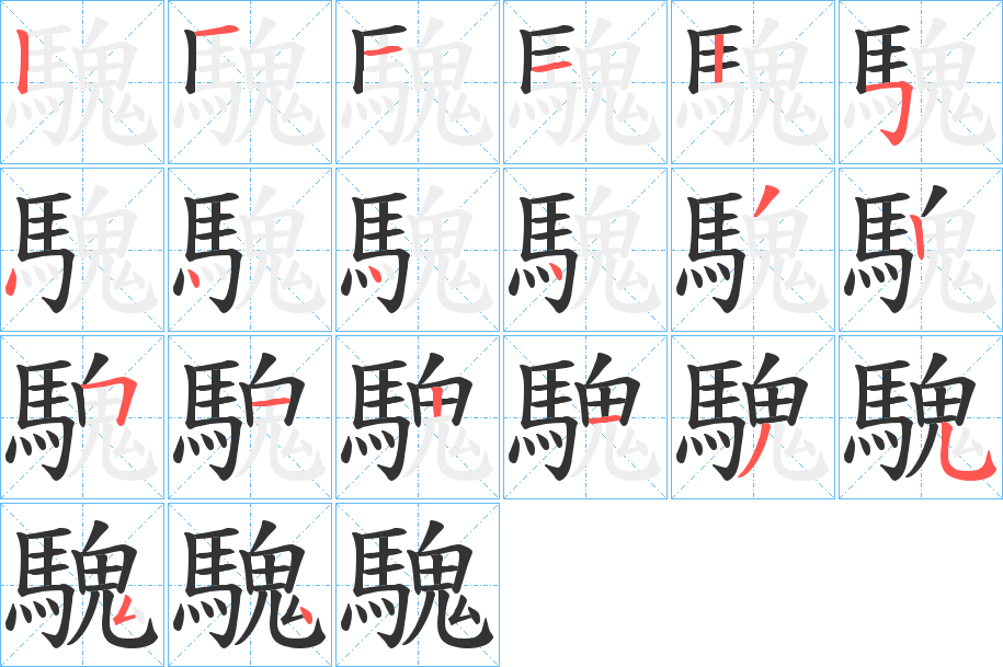 騩的笔画顺序