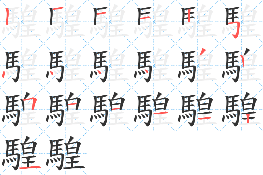 騜的笔画顺序