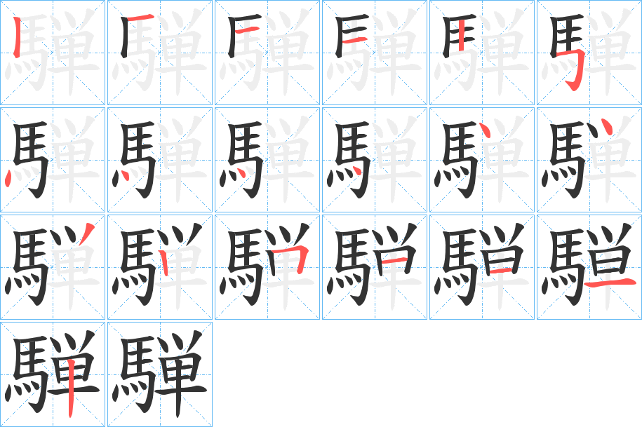 騨的笔画顺序