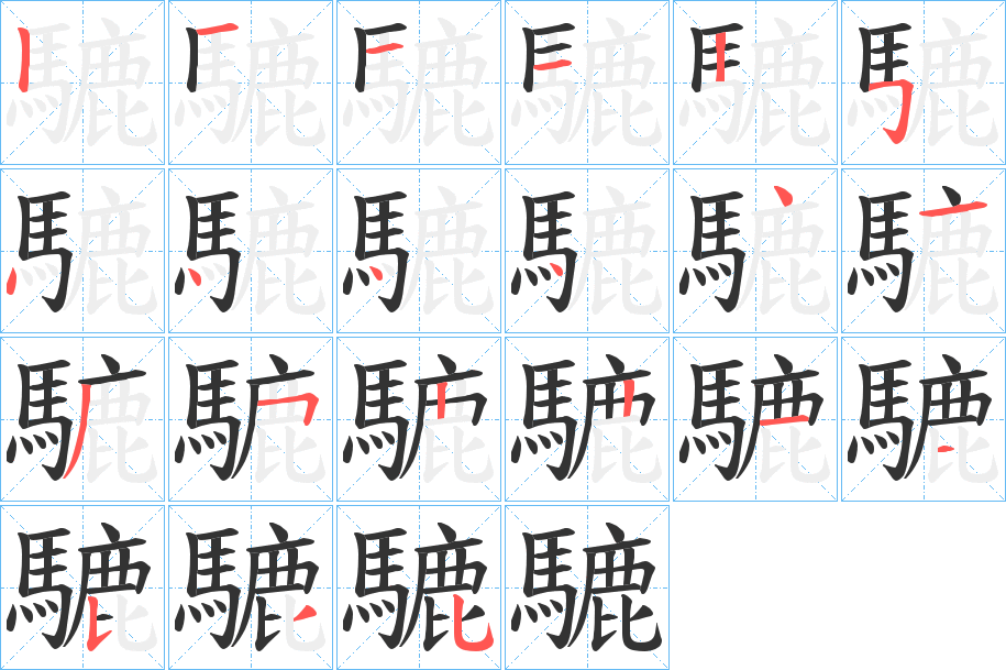 騼的笔画顺序