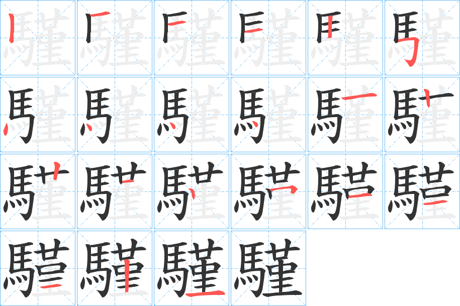 騹的笔画顺序