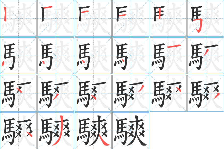 騻的笔画顺序