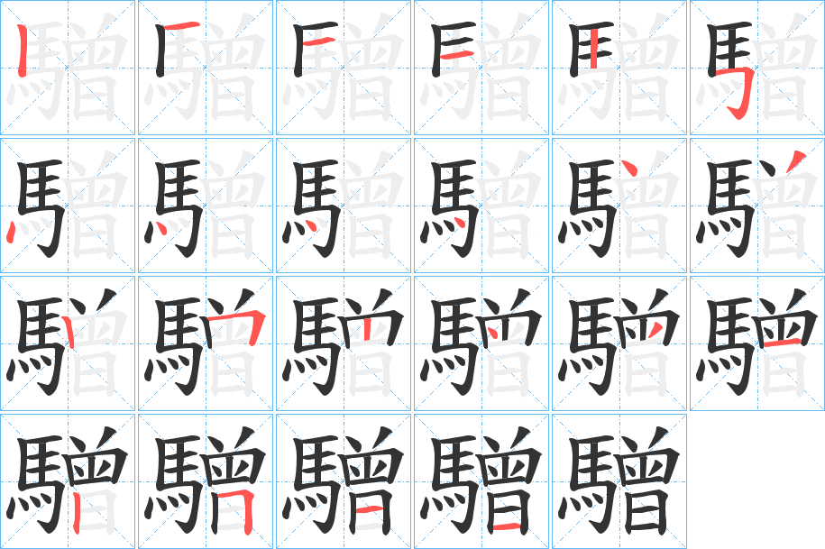 驓的笔画顺序