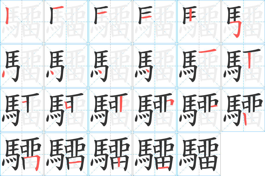 驑的笔画顺序