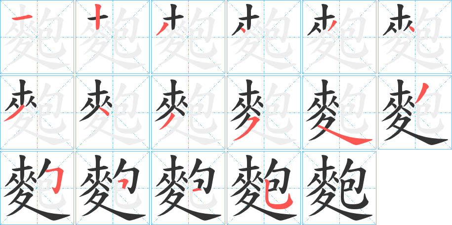 麭的笔画顺序