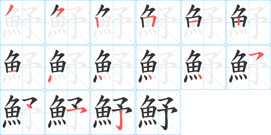 魣的笔画顺序