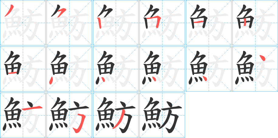 魴的笔画顺序