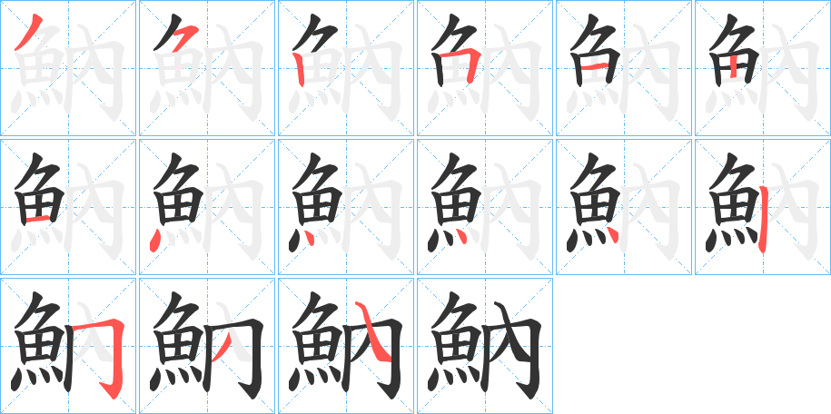 魶的笔画顺序